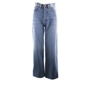 ROUJE Blue Denim Wide Leg Jeans Size 27 NWOT